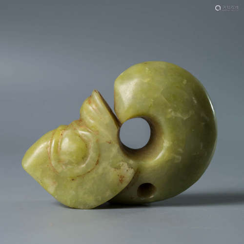 A Carved Jade Dragon Ornament
