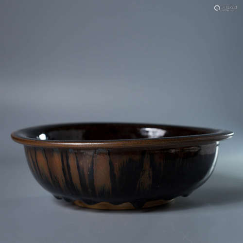 A Jizhou Kiln Black-Glazed Washer