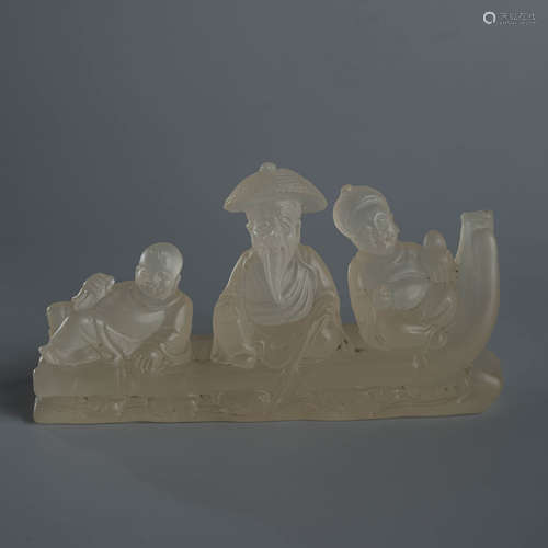 A Carved Shoushan Stone Figures ornament