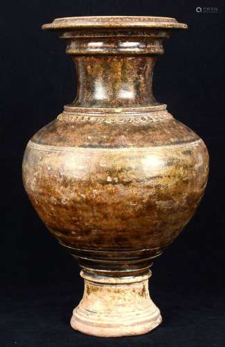 Vase en Céramiques  ( grès ) d'Indochine, ancien.Cambodge ou...