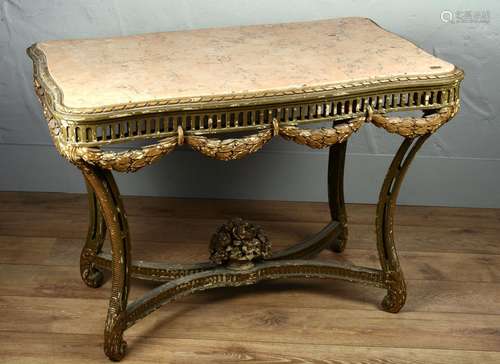 Table à gibier de style Louis XV, époque Napoléon III. Quatr...