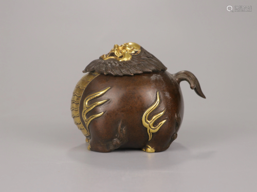 Cooper and Gilding Lion Censer