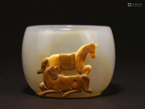 Agate Horse Cup