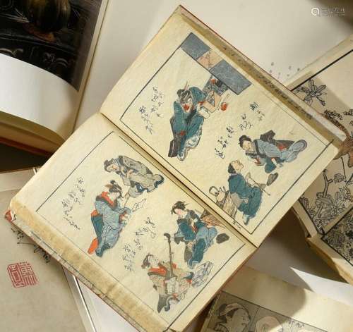 胜家房斋妇女的日常生活漫画系列的彩色印刷品卷三 江户时代后期江...