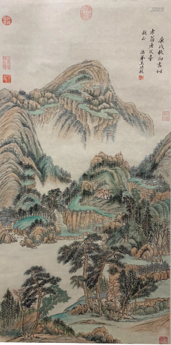 A Chinese Painting By Wang Shimin