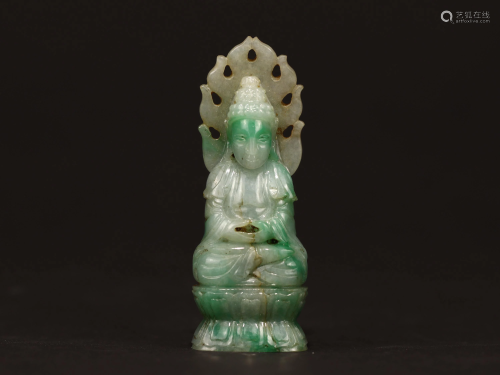 A Jadeite Statue of Guanyin