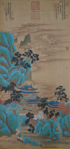 A Chinese Scroll Painting By Zhao Boju
