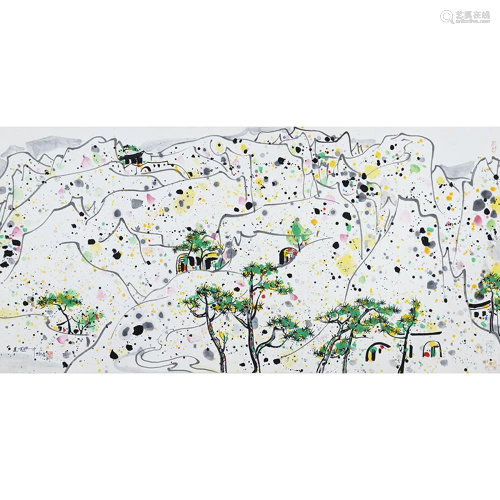A Chinese Painting By Wu Guanzhong