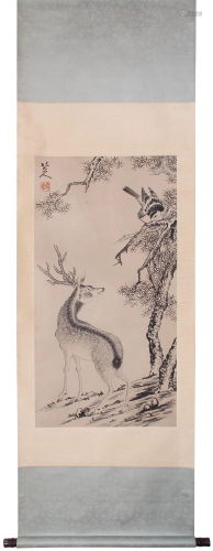 A Chinese Scroll Painting By Ba Dashanren