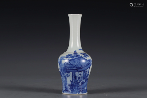 Blue and White Figure Vase