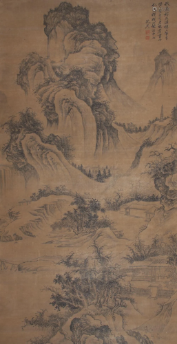 A Chinese Scroll Painting By Shen Zhou