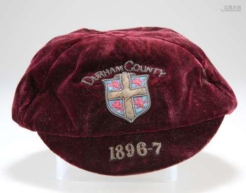 A COUNTY (RUGBY ?) CAP FOR THE SEASON 1896-7,