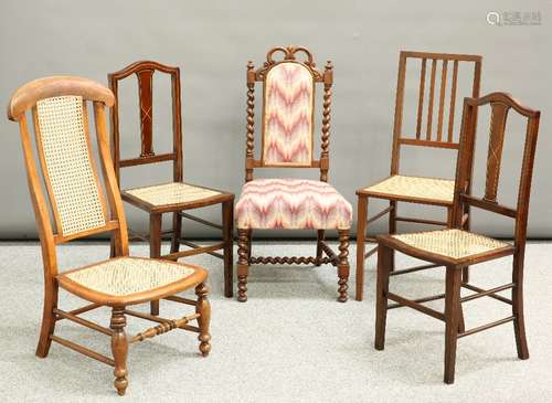 A GROUP OF VICTORIAN AND LATER CHAIRS