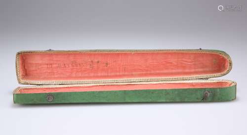 A LATE 18TH CENTURY GREEN FAN BOX