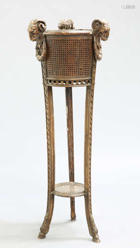 A LATE 19TH CENTURY FRENCH GILT GESSO JARDINIERE,