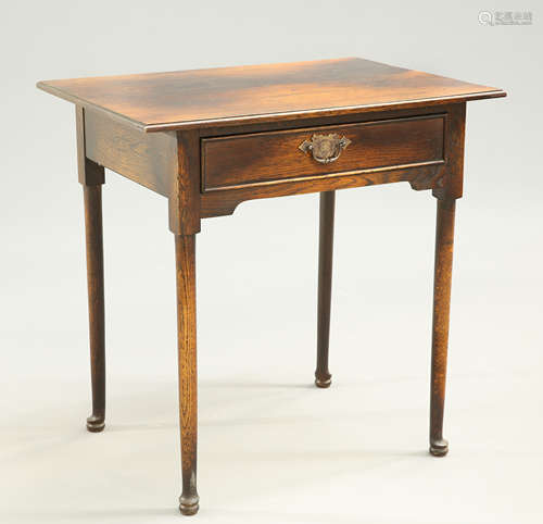 A PERIOD STYLE OAK SIDE TABLE IN THE MANNER OF TITCHMARSH AN...