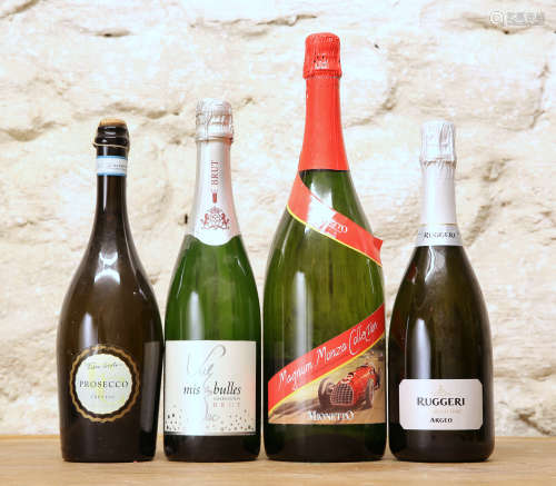 4 BOTTLES (INCLUDING 1 MAGNUM) SUPERIOR PROSECCO AND BLANC D...