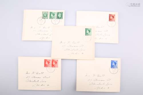 FIVE 1936 FIRST DAY COVERS