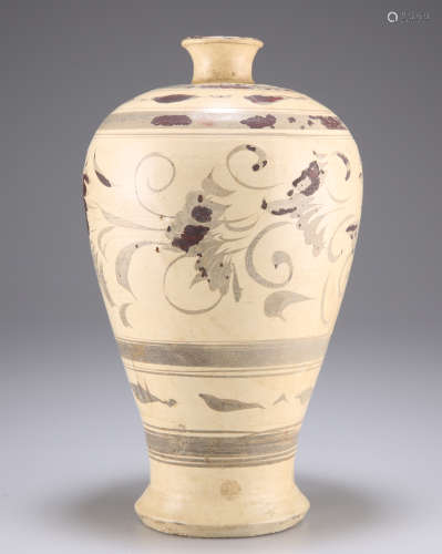A CIZHOU PAINTED MEIPING VASE, YUAN DYNASTY