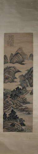 A Shen luo's landscape painting