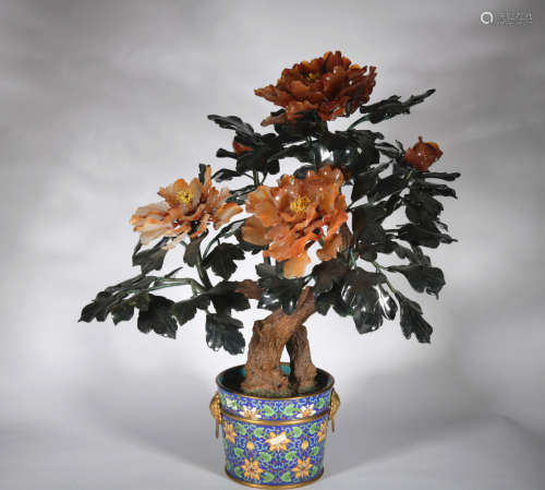 A Cloisonne enamel flowerspot
