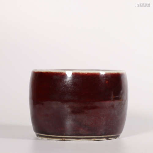 A red glazed jar