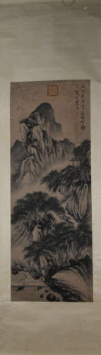 A Wen zhengmingn's landscape painting