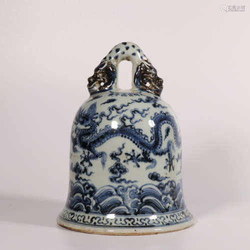 A blue and white 'dragon' small bell