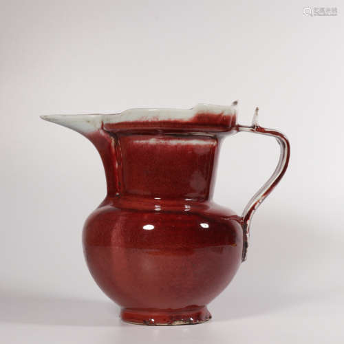 A red glazed pot
