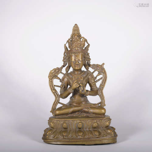 A bronze Buddha