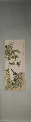 A Pu ru's flower and bird painting