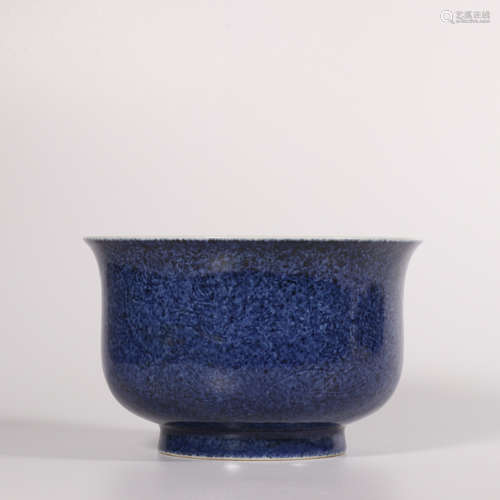 A blue glazed bowl