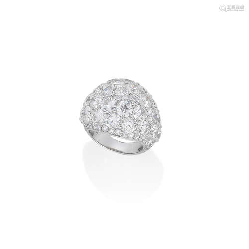 A DIAMOND BOMBÉ RING, BY GRAFF