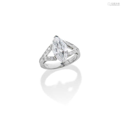 A DIAMOND SINGLE-STONE RING