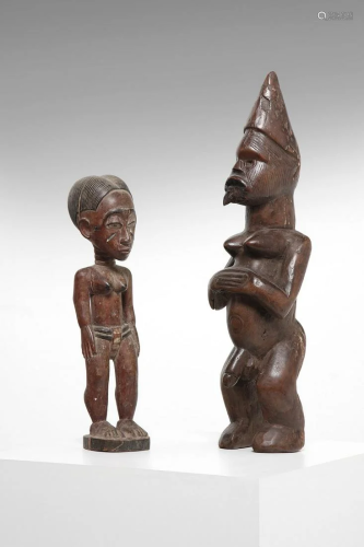 Arte africana Two African statuettesIvory Coast and