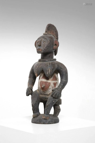 Arte africana Female earthenware figure, Igala