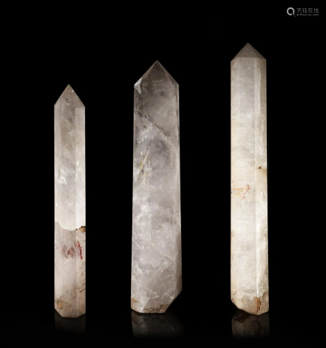 Naturalia Three large quartz crystals Brazil (?).