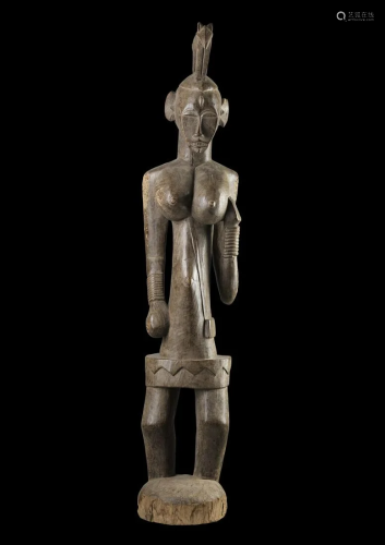 Arte africana Large female figure pombia, SenufoIvory