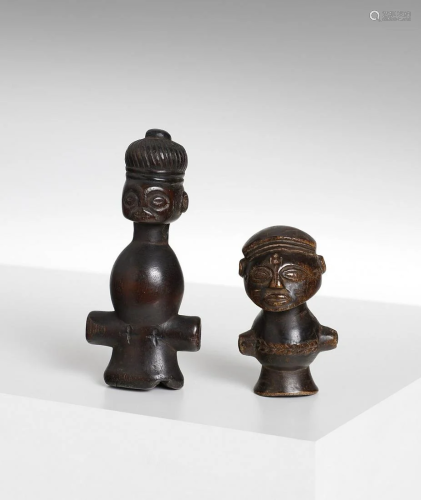 Arte africana Two whistles, Luba.Rep. Dem.Congo.