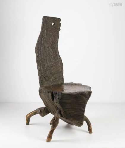 Naturalia A wooden root chair Central Europe, 19th