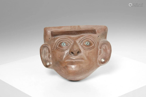 Arte delle Americhe Terracotta maskPeru, 19th century