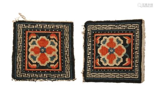 Arte Himalayana A pair of monk's seat carpetsTibet,