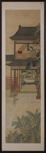 Arte Cinese A parge jeihua painting depicting a