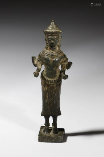 Arte Sud-Est Asiatico A devotional bronze figure of