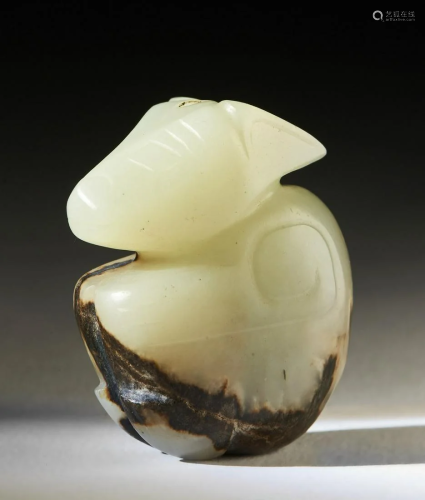 Arte Cinese A jade carving in the shape of a