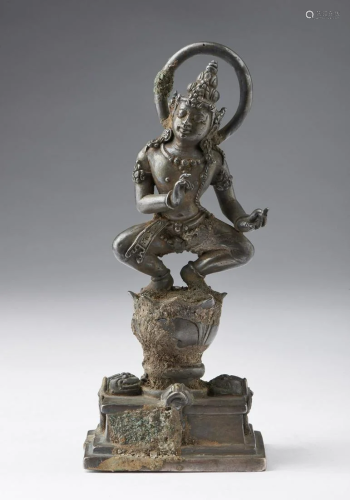 Arte Sud-Est Asiatico A silver Balakrishna figure