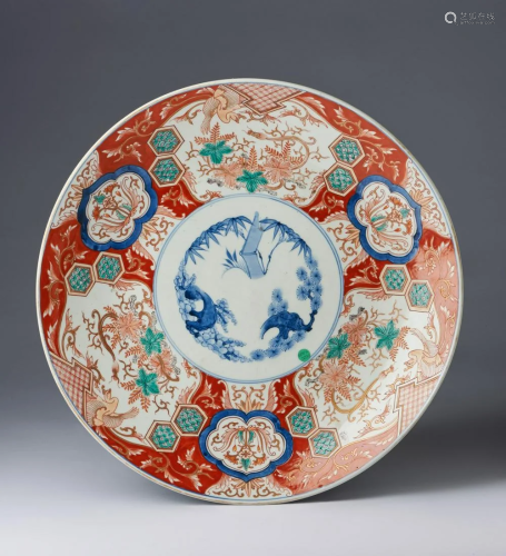 ARTE GIAPPONESE A large Imari porcelain tray Japan,