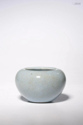 A Chinese Ru ware 'Pingguozun' waterpot