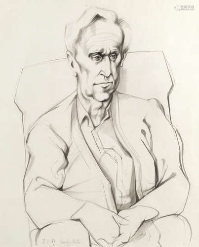 Michael Ayrton (British, 1921-1975) Portrait of Kingsley Mar...