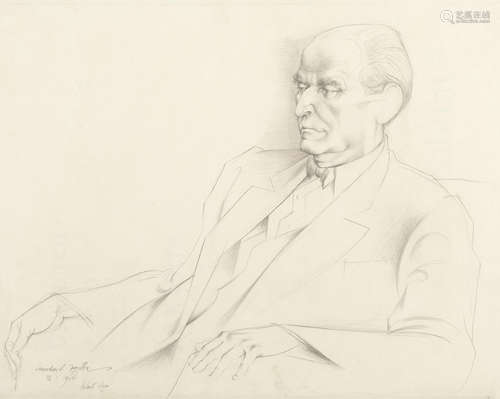 Michael Ayrton (British, 1921-1975) Portrait of Herbert Agar